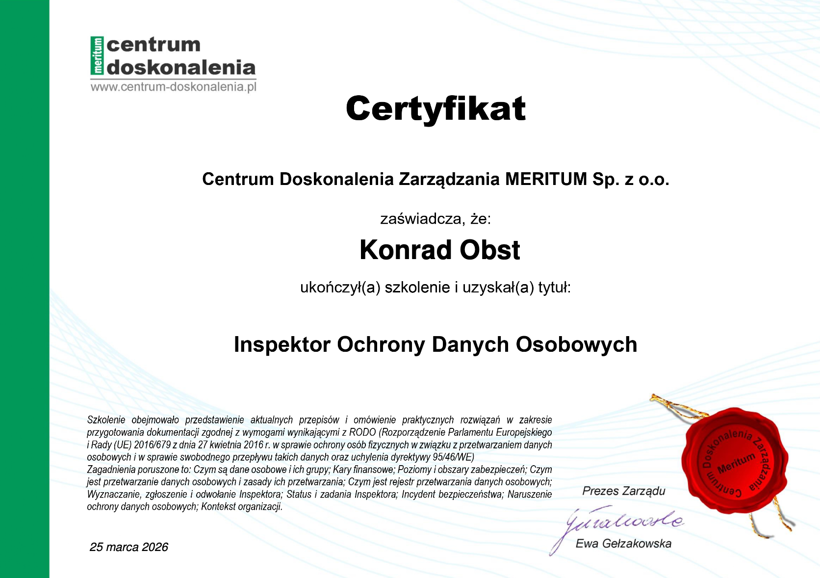 Bezpieczeństwo Danych i RODO